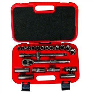 21st 1/2'' Dr. Socket Wrench Plastbox Set
